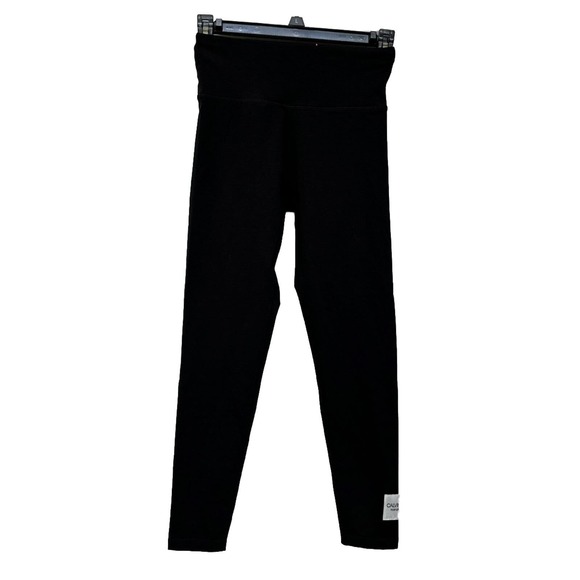 NWT Sz XS Women’s Calvin Klein Logo Ankle Leggings. Black. Inside Small Pocket. - Picture 1 of 6